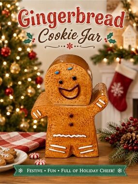 Gingerbread Man Cookie Jar